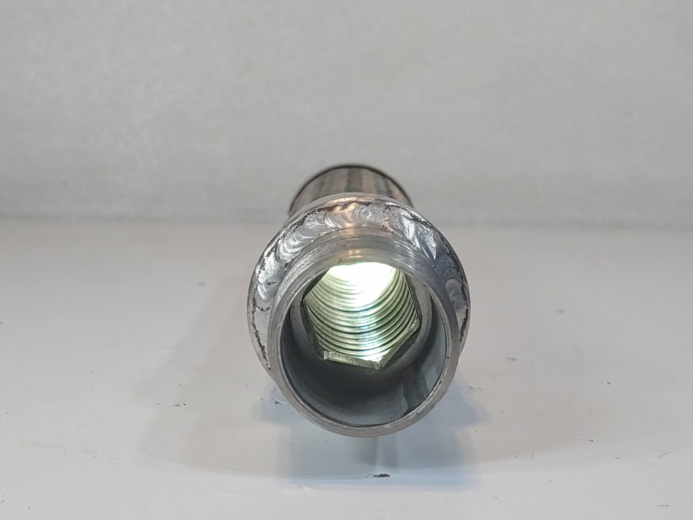 Braided Hose 2" x 12-1/2" 304, Fitting 1-1/4" MNPT Both Ends