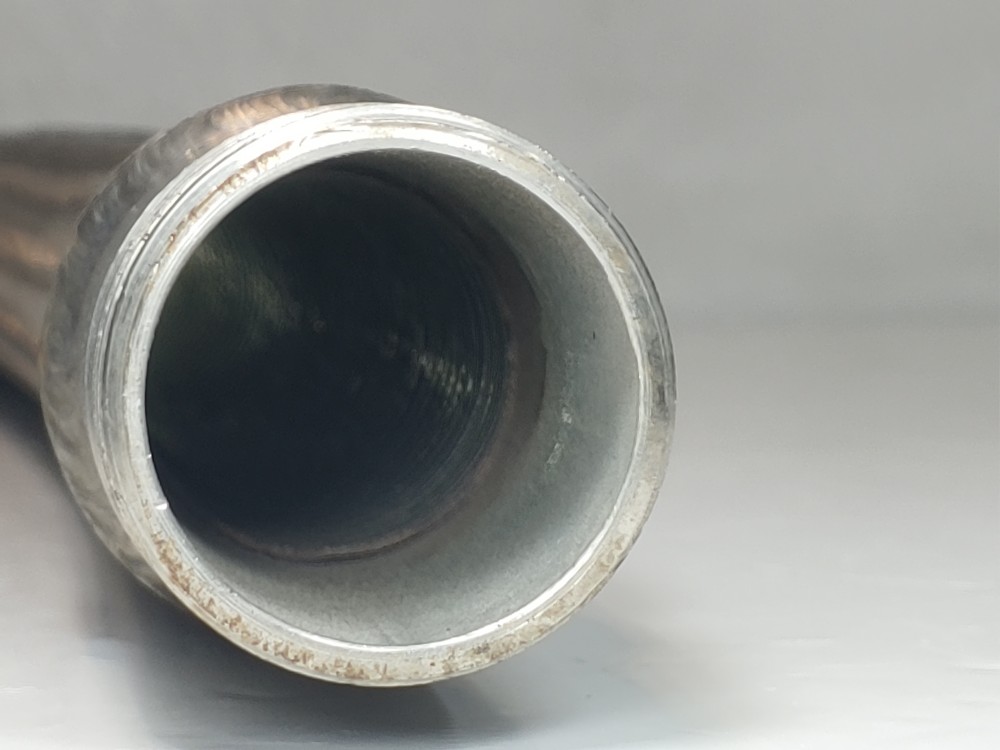 Braided Flex Hose 1-1/2" x 24-1/4" 304, Fitting 1-1/4" MNPT Both Ends 316L