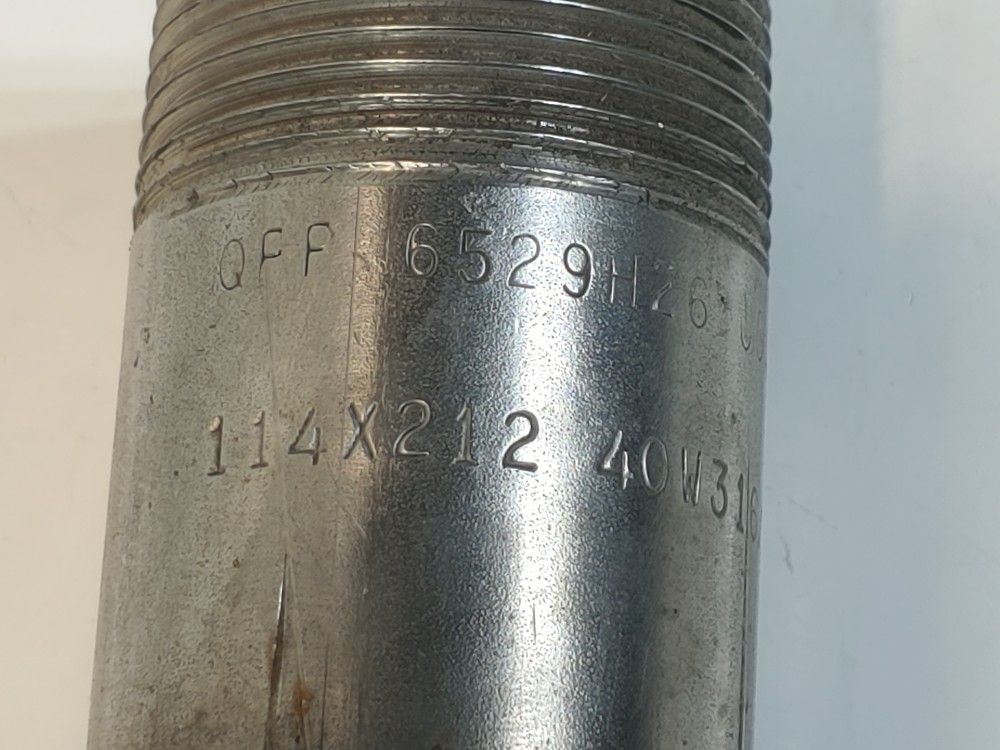 Braided Flex Hose 1-1/2" x 48" 316L, Fitting 1-1/4" MNPT Both Ends 316L 