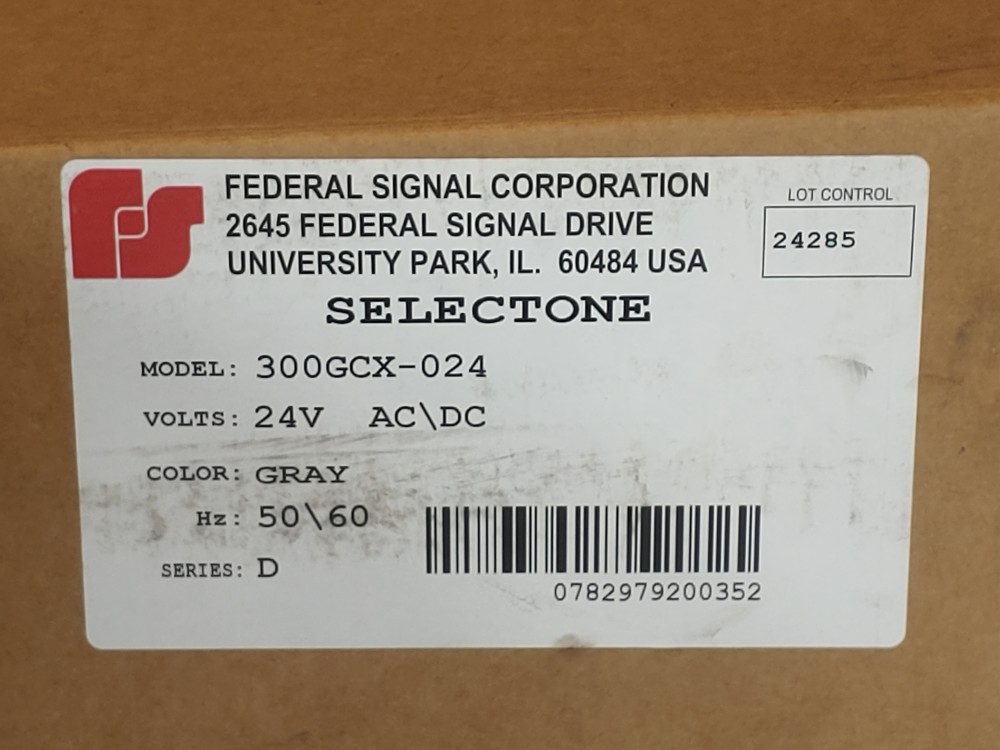 Federal Signal SelecTone 15W Amplified Speaker Model: 300GCX-024