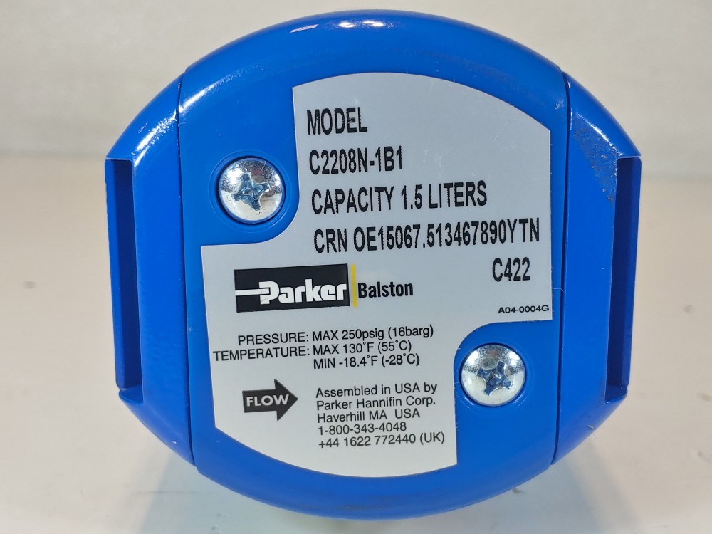 Parker Balston C422 Compressed Air Filter Model# C2208N-1B1