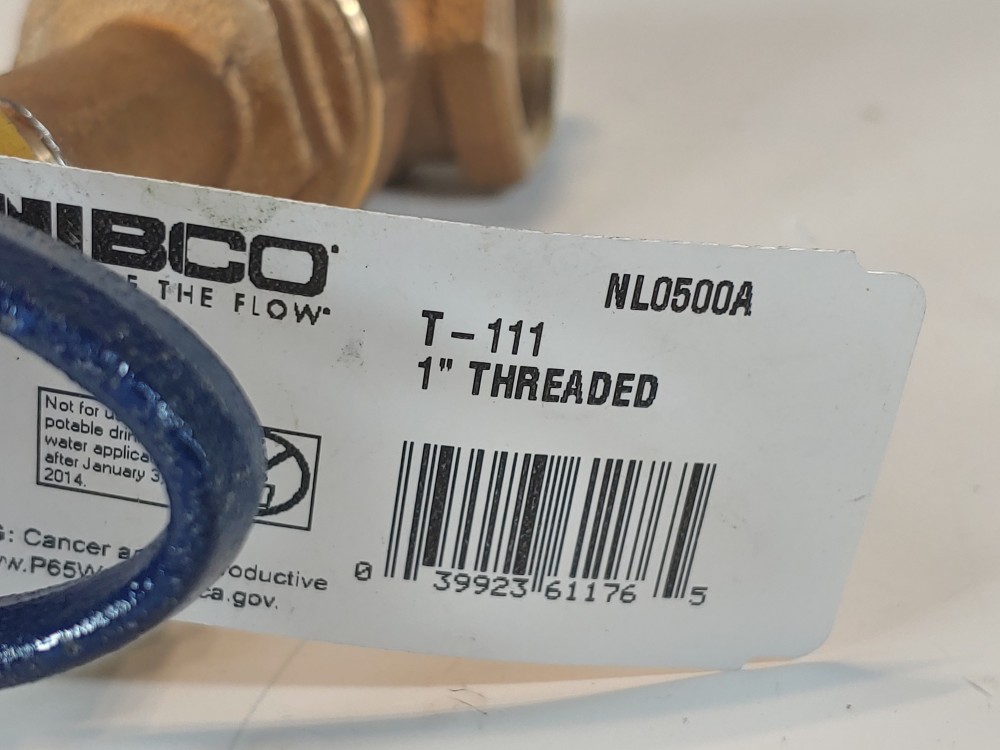Nibco 1" Bronze Port FNPT gate Valve MSS SP-80 / T-111
