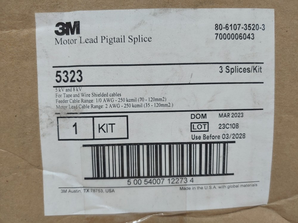 3M Motor Lead Pigtail Splice Kit 5323