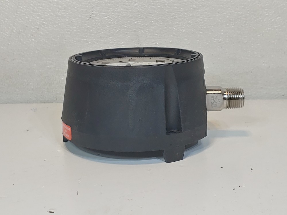 WIKA 9834031 Filled Pressure Gauge 0-200 PSI, 4.5 Dial 1/2" NPT Lower Mount 