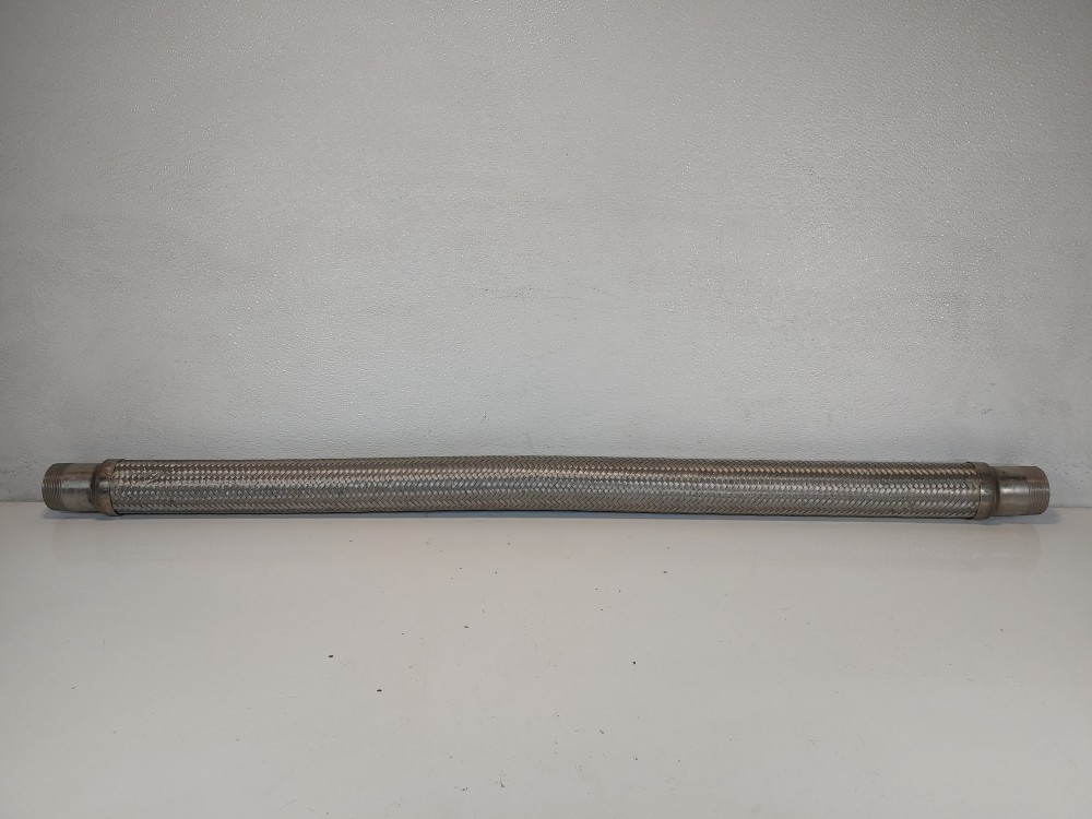 Braided  Flex Hose 2-1/2" x 48-3/8" 304 with 2" MNPT Both Ends Fittings