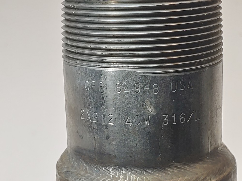 Braided  Flex Hose 2-1/2" x 48-3/8" 304 with 2" MNPT Both Ends Fittings