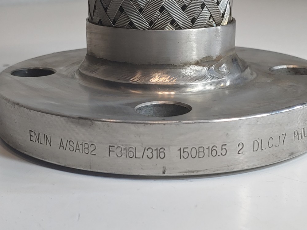 Southeastern Hose Braided Flex Hose 2" x 18" with (2) 2" 150# 316 Fixed Flange