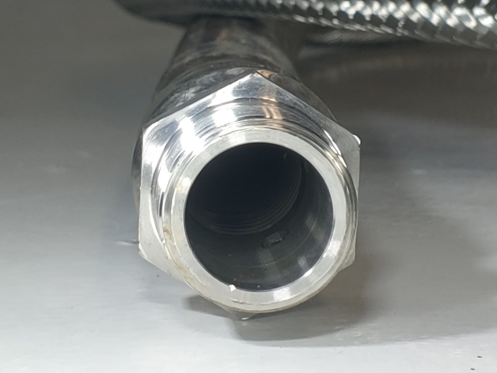 GHX Braided Flex Hose 1" x 15' MXM 316 AF9755 Hose, 1" NPT 316 Fitting Both Ends