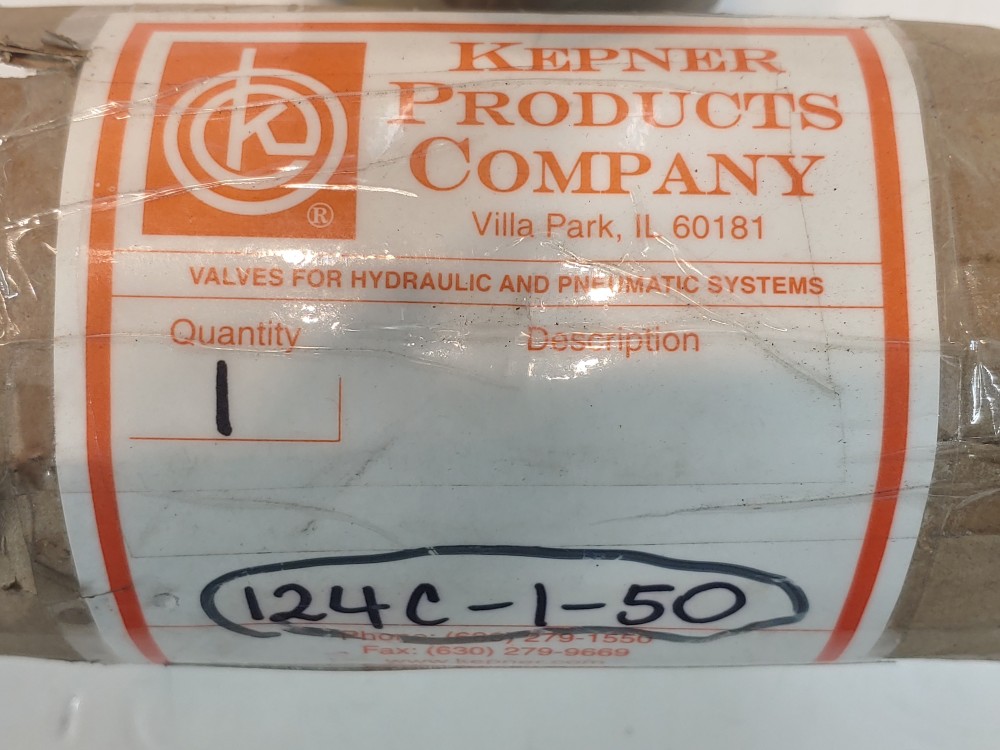 Kepner Kep-O-Seal Relief Check Valve 124C-1-50 