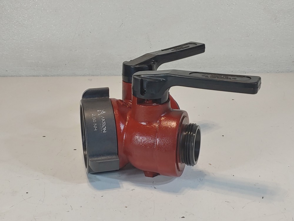 Akron 2581 Leader Line Wye Hose Adaptor 2-1/2"F x 1-1/2"M w/Polymer Handle 