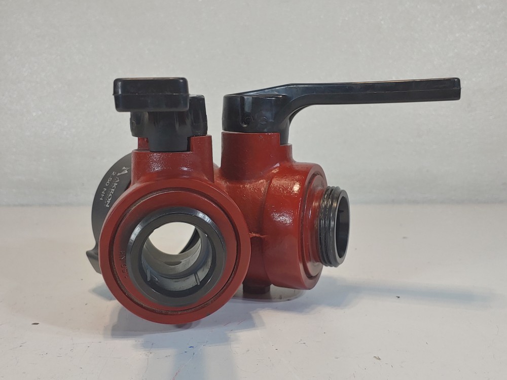 Akron 2581 Leader Line Wye Hose Adaptor 2-1/2"F x 1-1/2"M w/Polymer Handle 