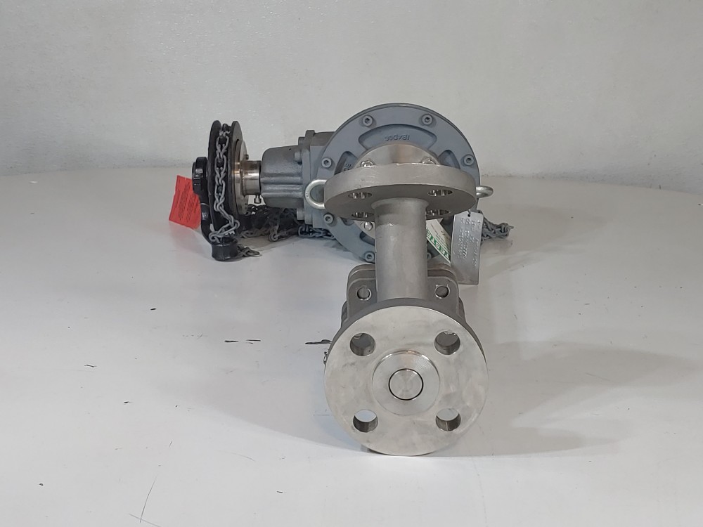 Strahman 1" 600# FLG Sampling Valve w/Rotork Gear & Babbitt Chain Sprocket Rim