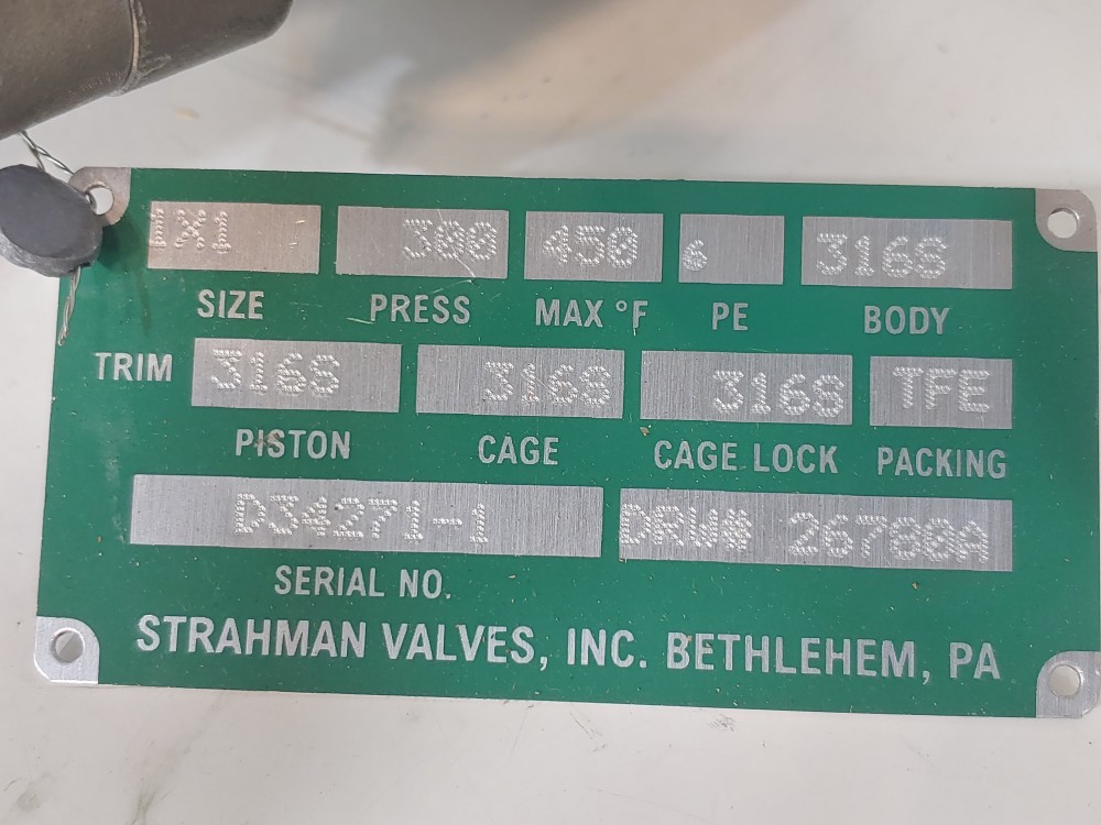 Strahman 1" 600# FLG Sampling Valve w/Rotork Gear & Babbitt Chain Sprocket Rim