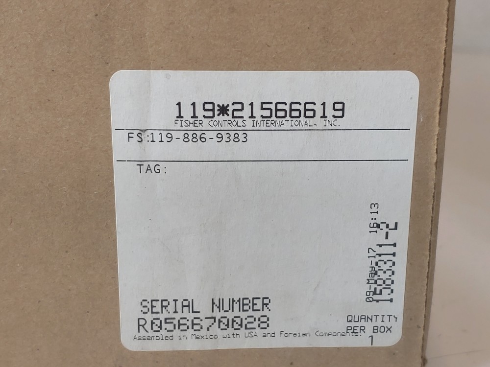 Fisher 1" FNPT Control Valve Type 119