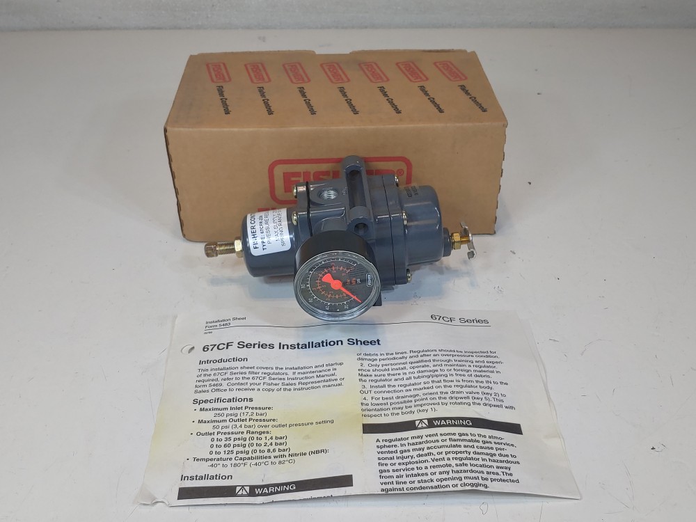 Fisher 67CFR - 239 Filter Pressure Reducing Regulator Valve