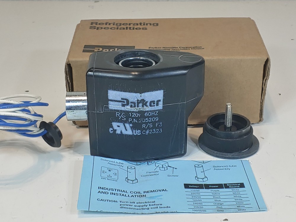 Parker Industrial Refrigeration Solenoid Coil Catalog#: 205209