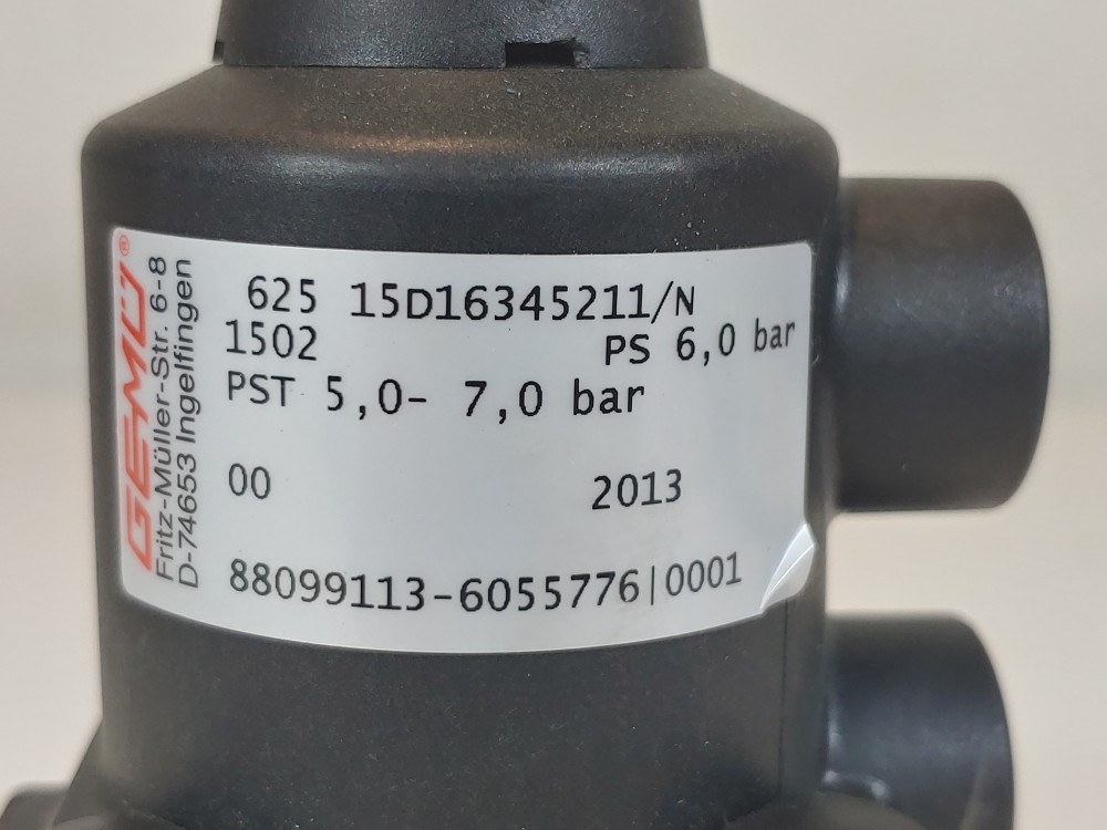 Gemu 1/2" Pneumatic Diaphragm Valve 625 15D16345211/N