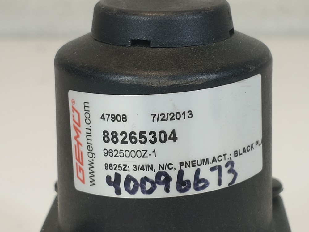 Lot of (2) Gemu 3/4" Diaphragm Pneumatic Valve 88265304