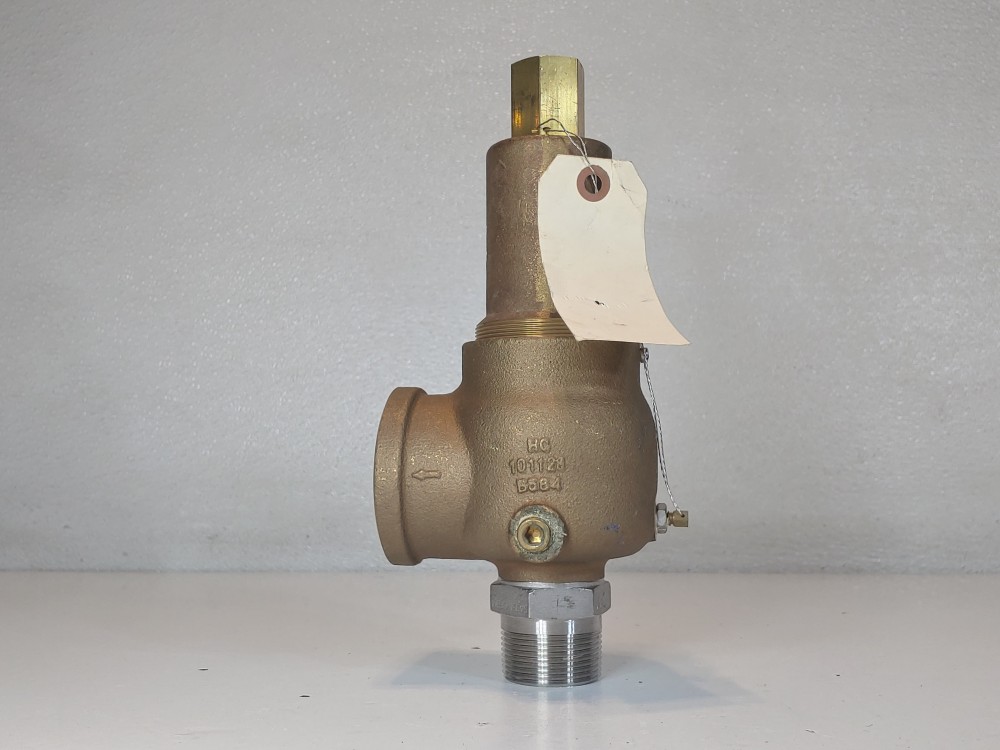 Kunkle 1-1/4" X 2" Safety Relief Valve Model#: 913BGFM01-JE, 50 PSIG