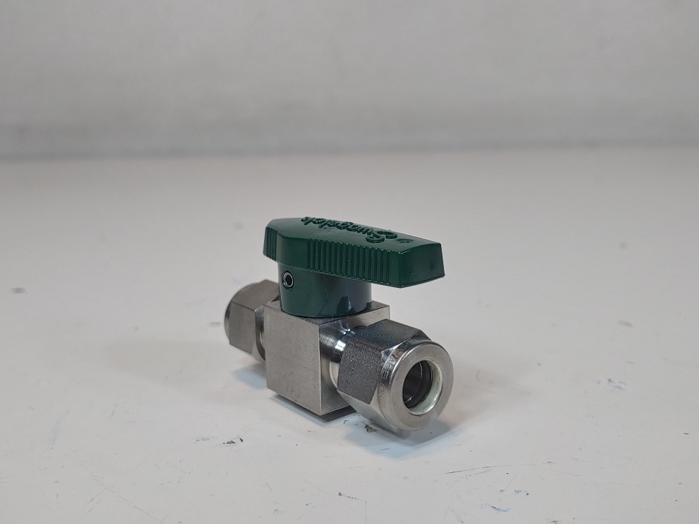 Swagelok 3/8" Quarter-Turn Tube Fitting 316 S/S Plug Valve SS-6P4T 