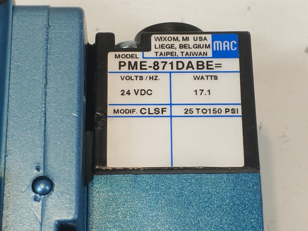 MAC 6321D-000-PM-871DA Pneumatic Solenoid System