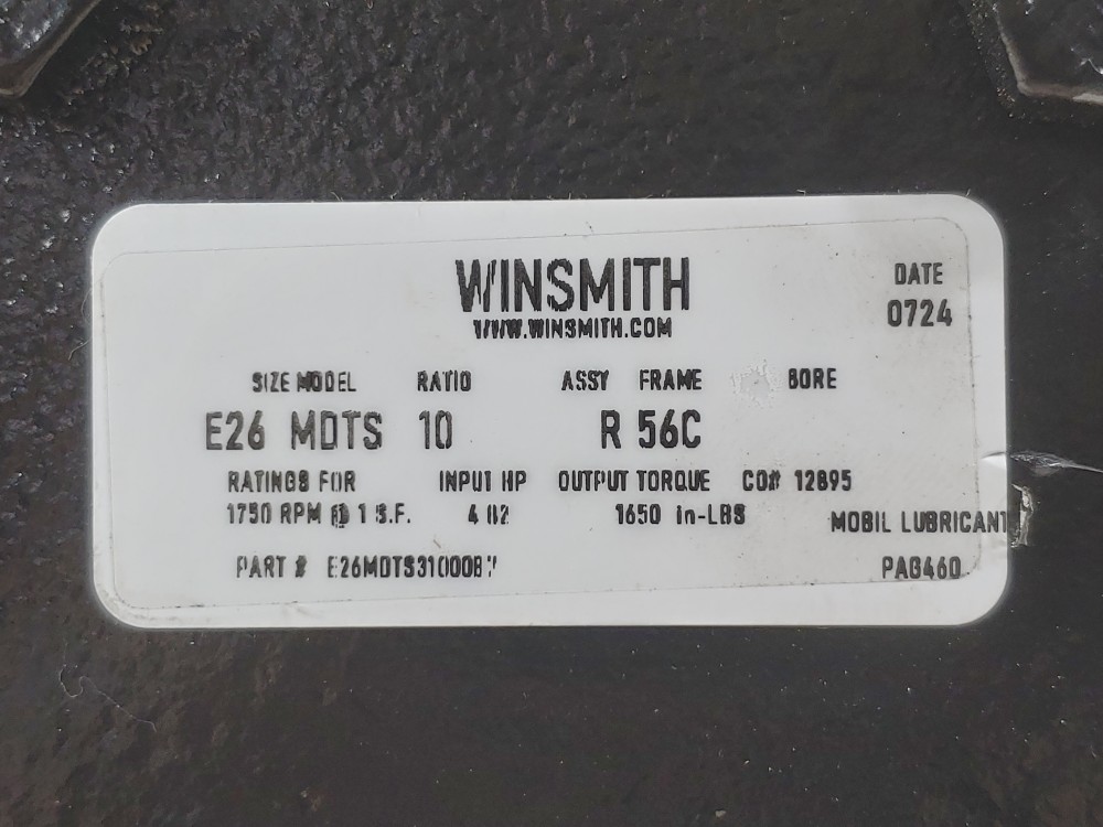 Winsmith SE Encore Gear Box, Size E26, 10 Ratio, #E26MDTS3100087