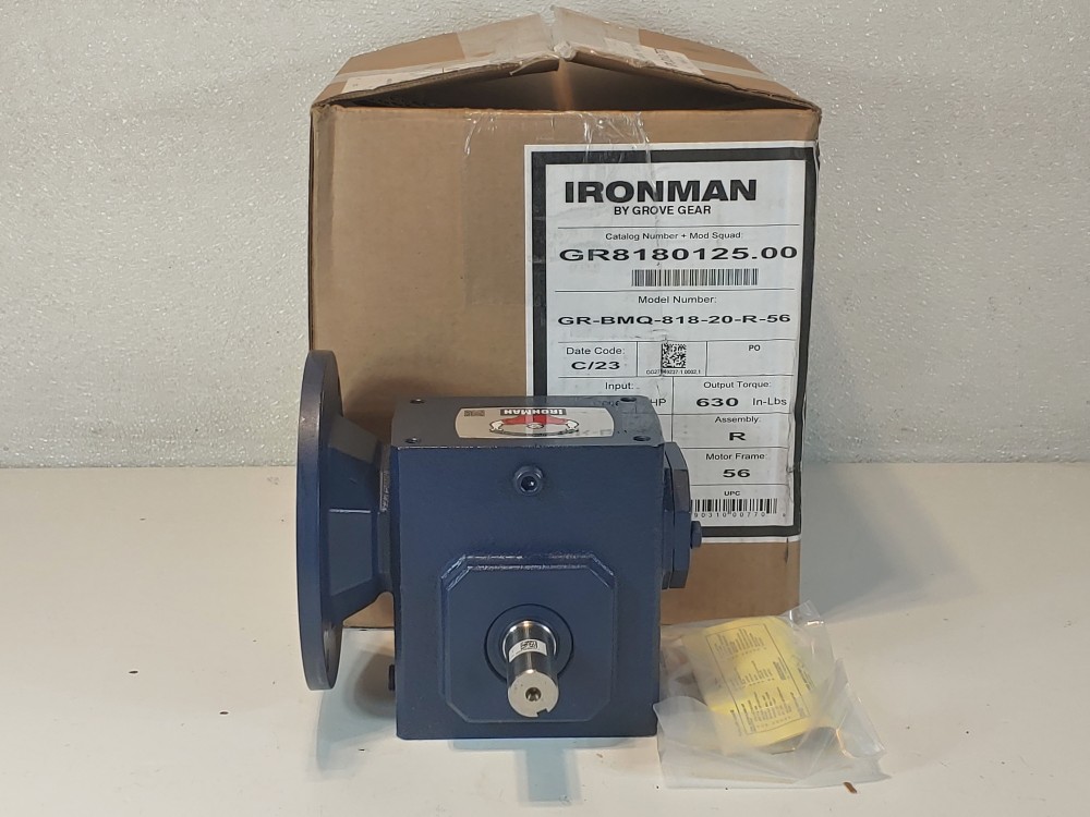 Grove Ironman Worm Gear Reducer GR-BM0-818-20-R-56 Ratio 20