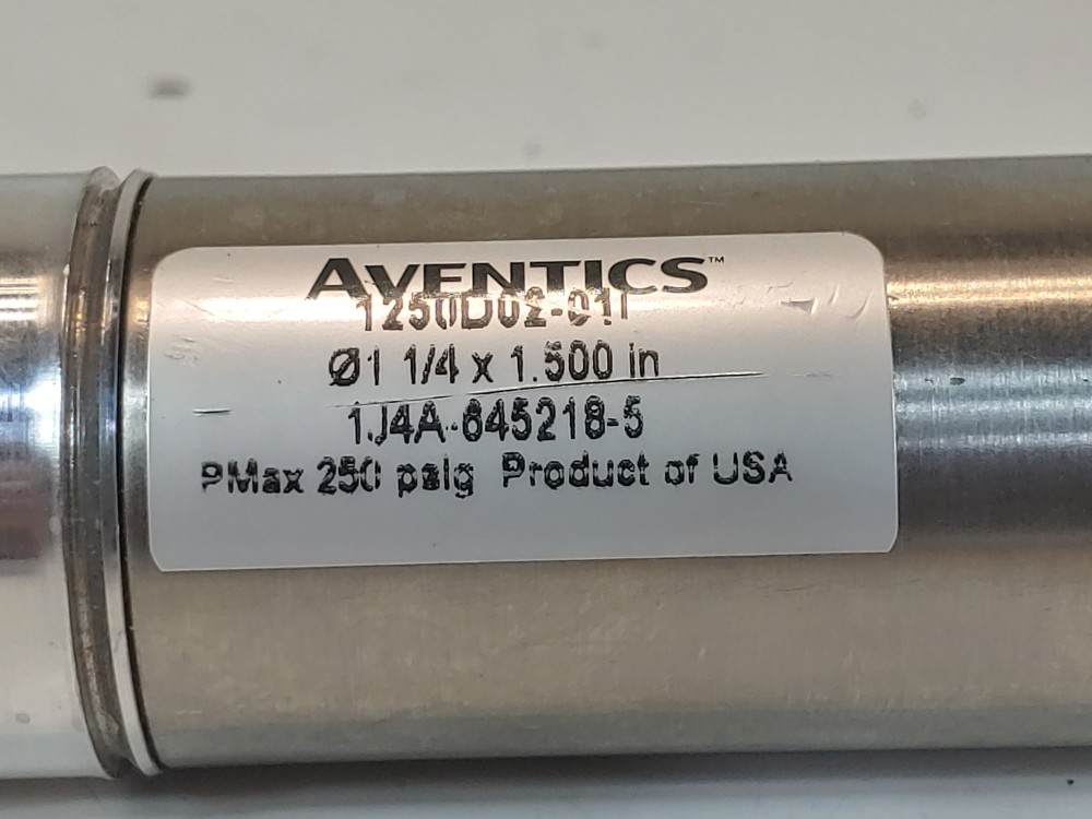 Lot of (2) Aventics Round Line Pneumatic Cylinder, 1-1/4" Bore, 1" Stroke 