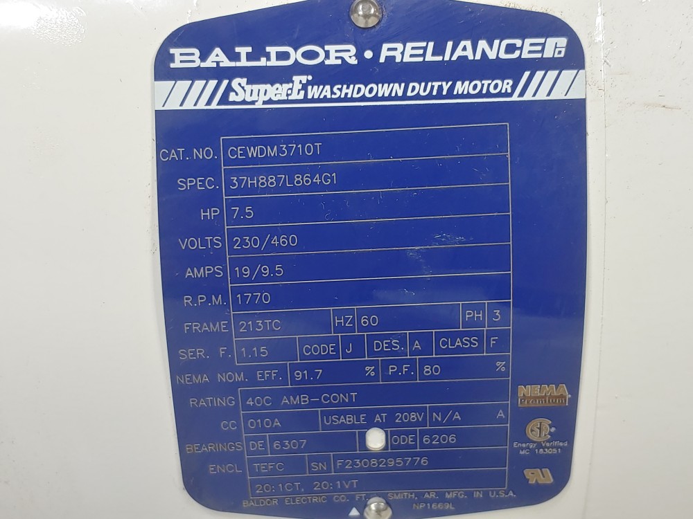 Sanitary P1-441M Series C Centrifugal Pump w/Baldor CEWDM3710T