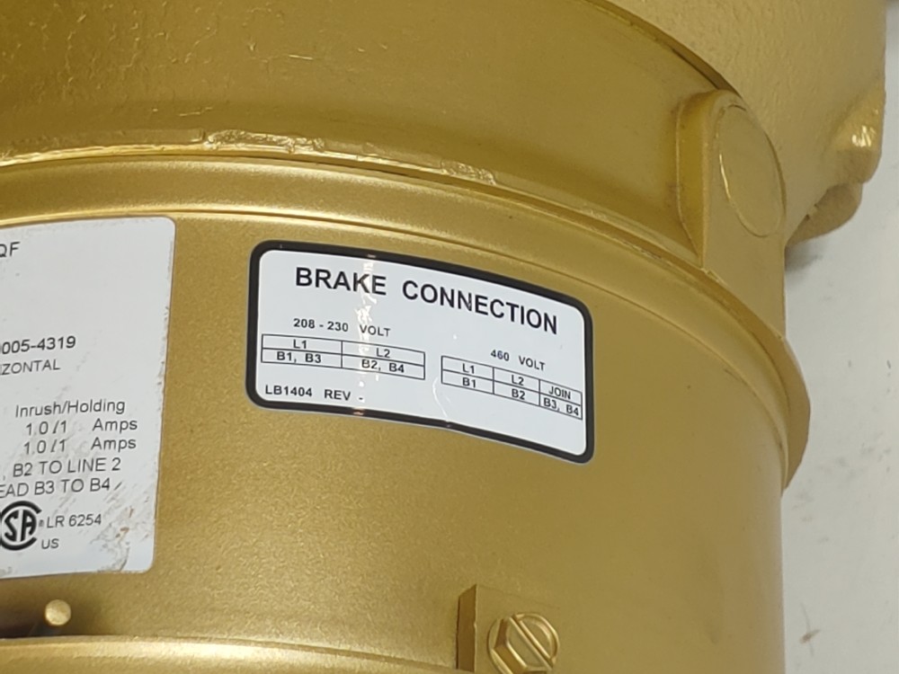 Stearns Brake  w/ Baldor Reliance 5 HP Electric Motor 1750 RPM Cat#: EBM3615T
