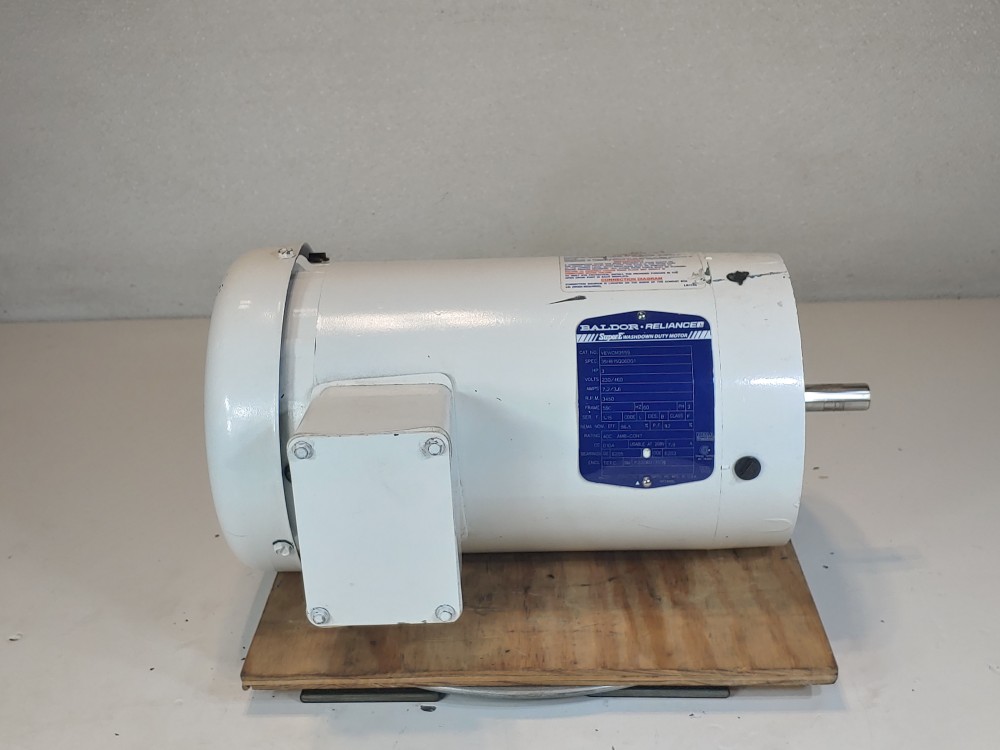 Baldor 3HP 3450 RPM Electric Motor Frame:56C Cat#: VEWDM3559