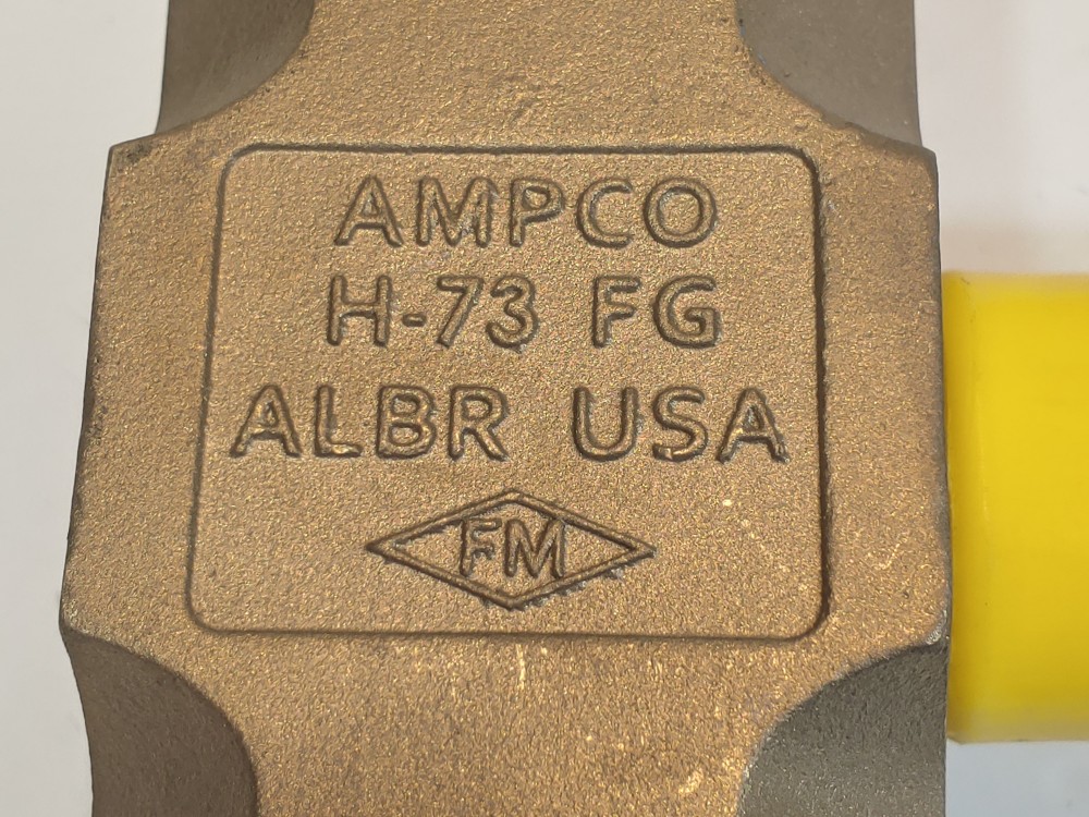 Ampco H-73 Aluminum Bronze, Non-Sparking Sledge Hammer, Fiberglass Handle