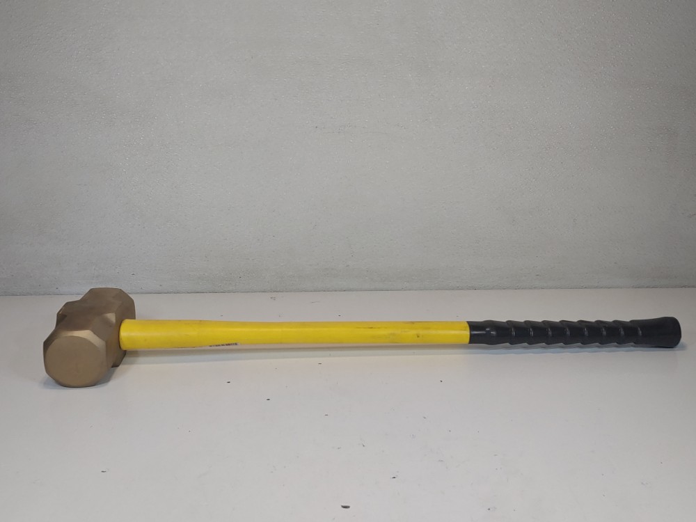 Ampco H-73 Aluminum Bronze, Non-Sparking Sledge Hammer, Fiberglass Handle