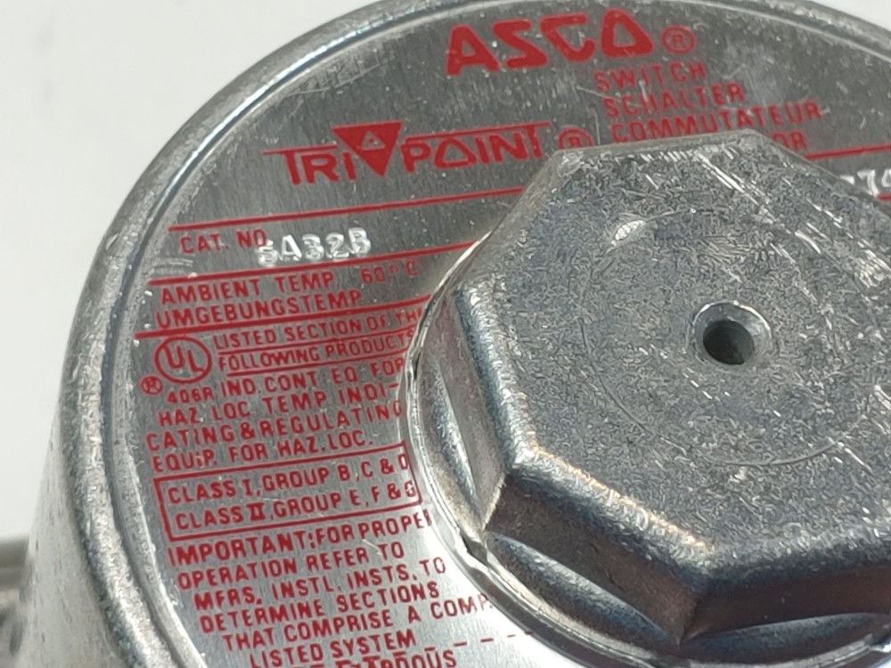 Asco Tri-Point SA32B Pressure Switch w/ Asco TD30A11 Sensor