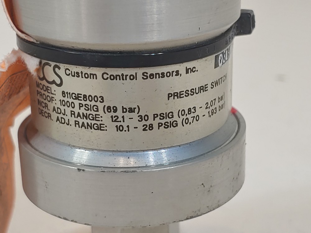 CCS Model#: 611GE8003 Pressure Switch 