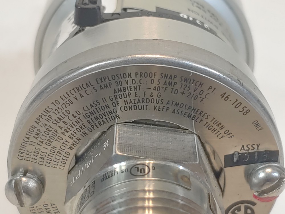 CCS Model#: 611GE8003 Pressure Switch 