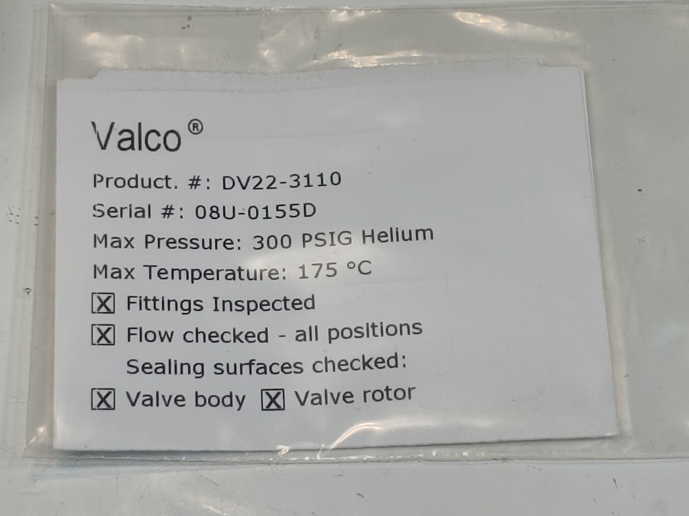 Vici Valco Instruments DV22-3110  10-Port Gas Switching Valve 