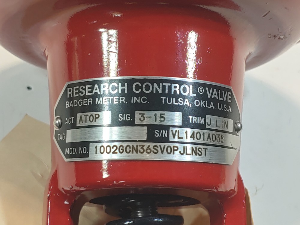 Badger Meter Research Control Valve Actuator 1002-GC-N-36-SV-OP-JLN-ST