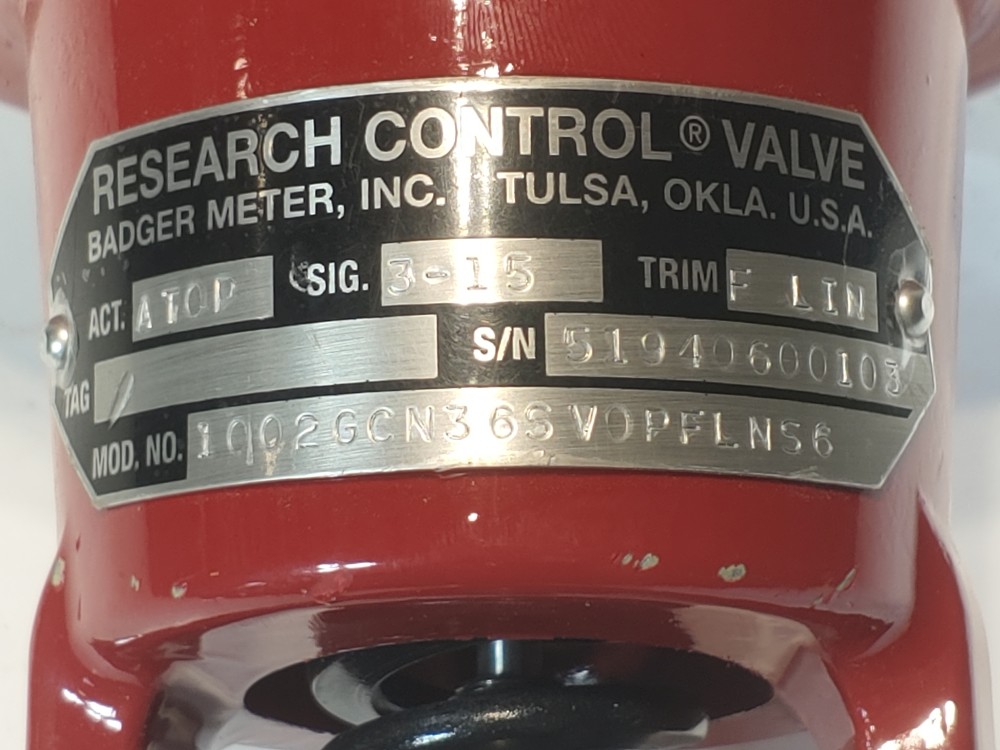 Badger Meter Research Control Valve Actuator 1002-GC-N-36-SV-OP-FLN-56