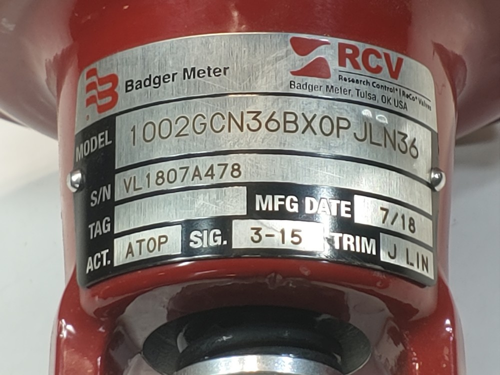 Badger Meter Research Control Valve Actuator 1002-GC-N-36-BX-OP-JLN-36
