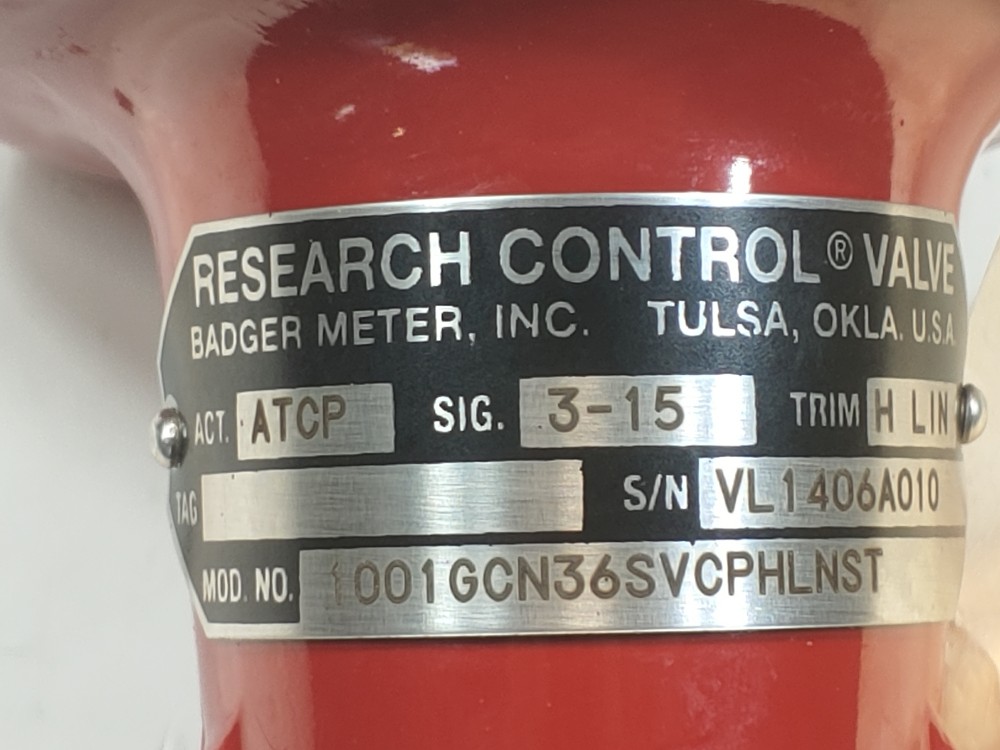 Badger Meter Research Control Valve Actuator 1001-GC-N-36-SV-CP-HLN-ST