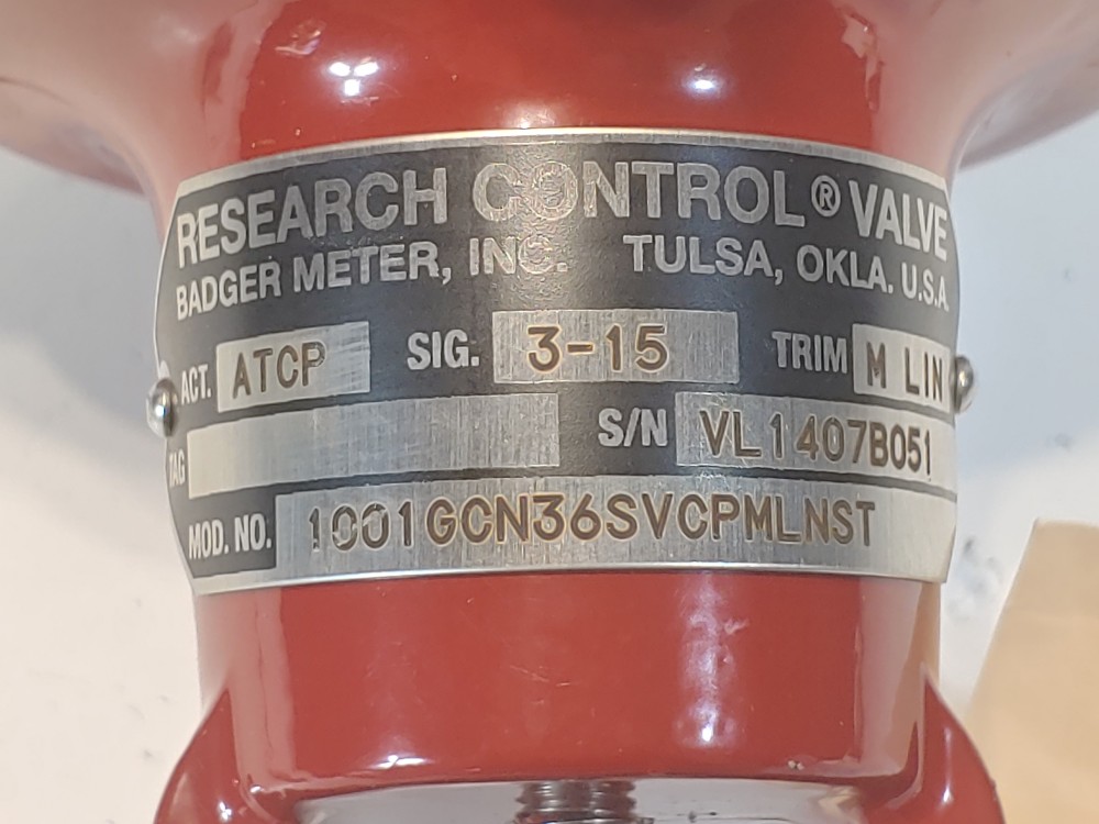 Badger Meter Research Control Valve Actuator 1001-GC-N-36-SV-CP-MLN-ST