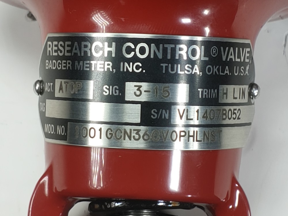 Badger Meter Research Control Valve Actuator 1001-GC-N-36-CV-OP-HLN-ST