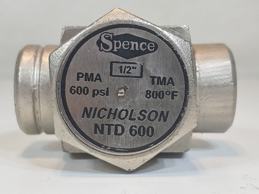 Nicholson Spence NTD600, 1/2" NPT CS Thermodynamic Steam Trap
