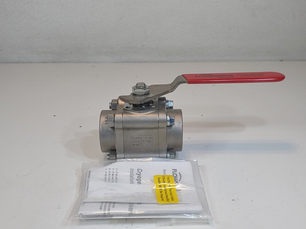 Worcester Flowserve1-1/2"Threaded Reduced Port CF8M Ball Valve1-1/2CN4466PMSE R7