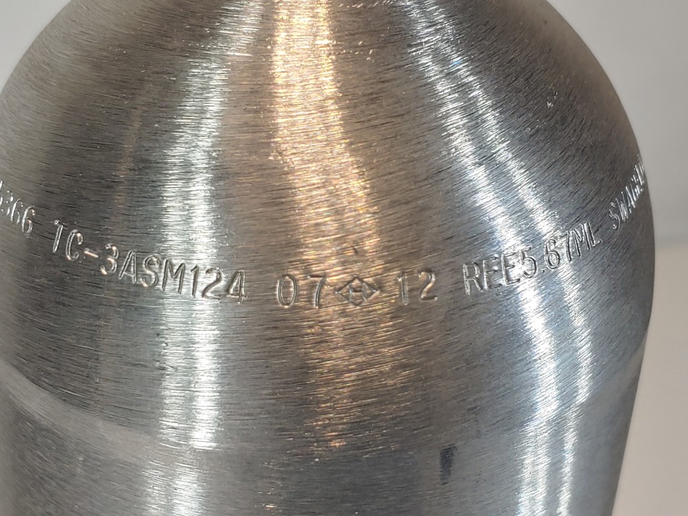 Swagelok 1/4" FNPT Double Ends  DOT- Compliant Sample Cylinder PN:304L-HDF4-2250