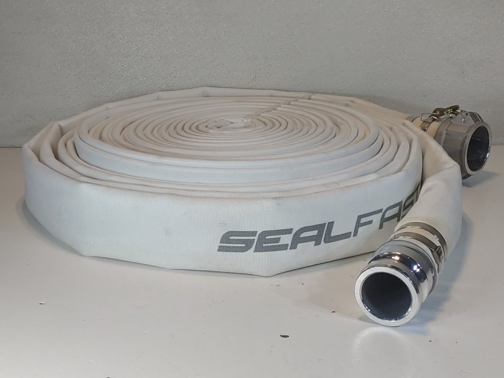 Seal Fast White Mill Hose 830-200DJ100CEAL 2" X 100' MILL Coupled C/E ALUM