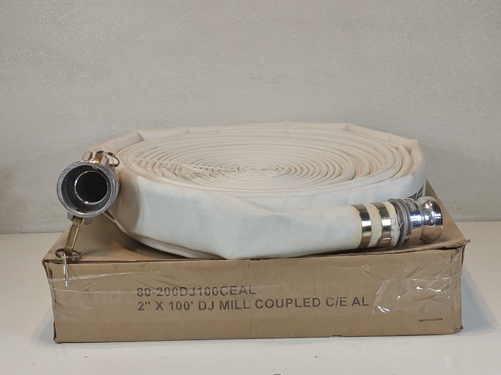 Seal Fast White Mill Hose 830-200DJ100CEAL 2" X 100' MILL Coupled C/E ALUM