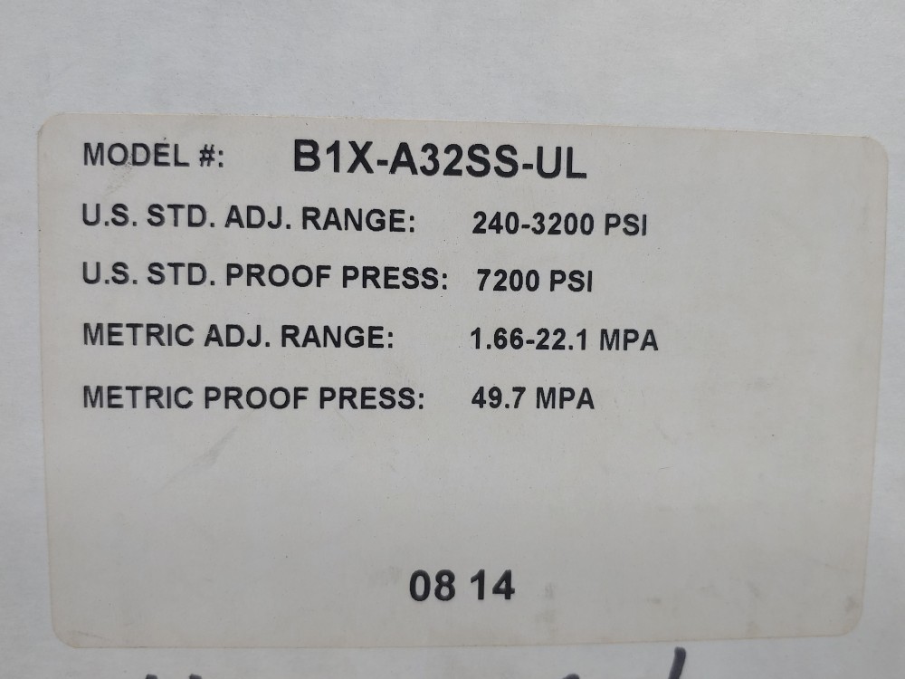 Barksdale B1X Explosion-Proof Diaphragm Pressure Switch B1X-A32SS-UL Type 4
