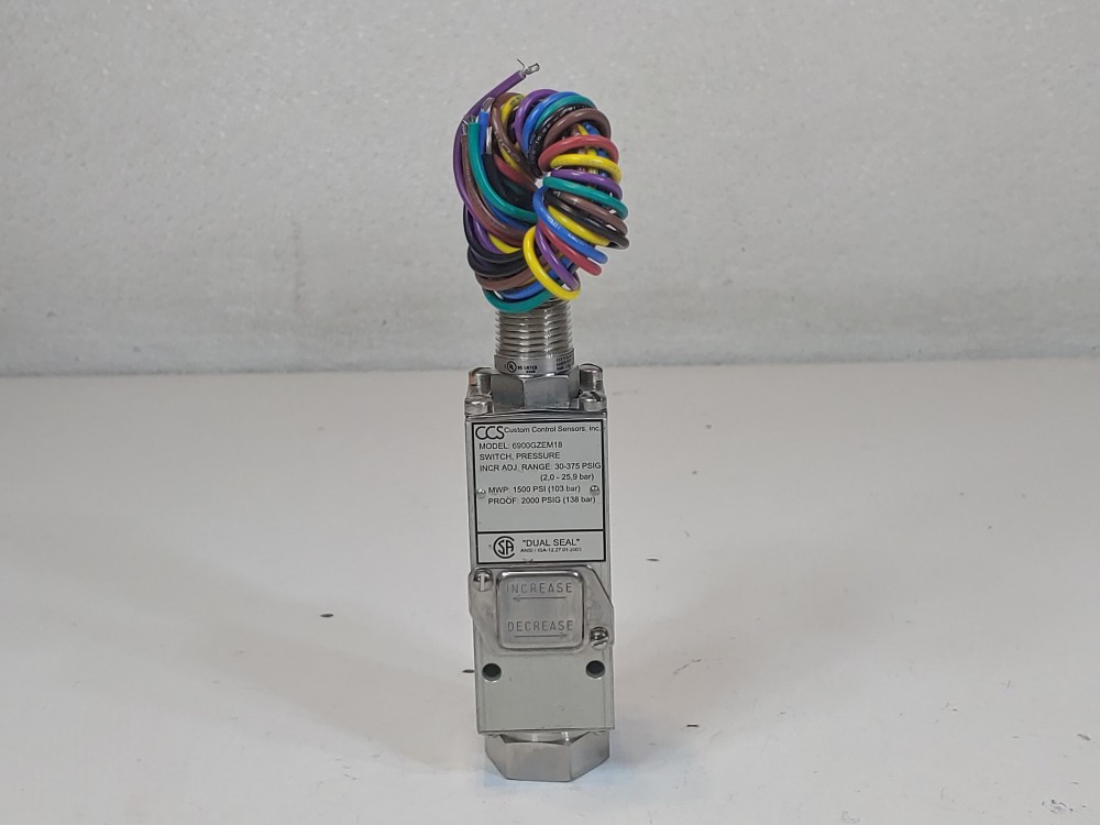 CCS Dual Seal Adjustable Pressure Switch  6900GZEM18